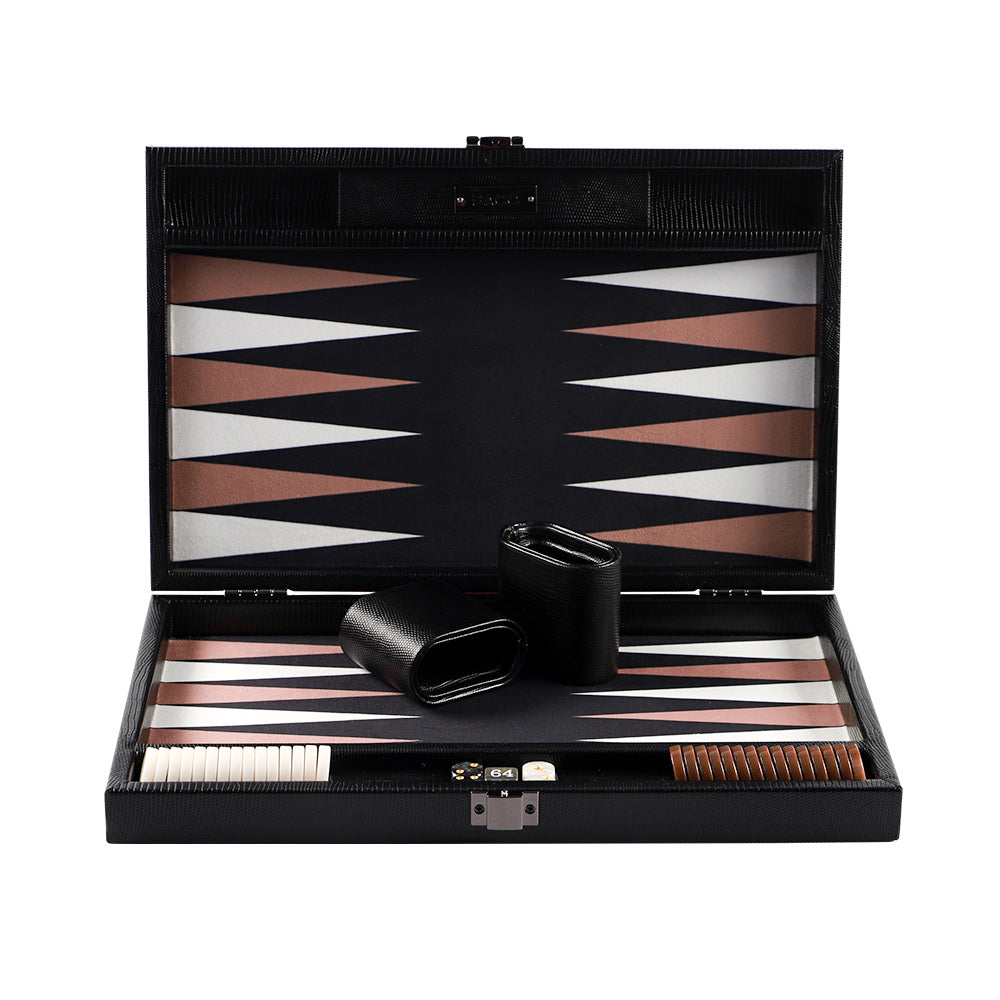 BACO Backgammon Jet Black Snake Medium