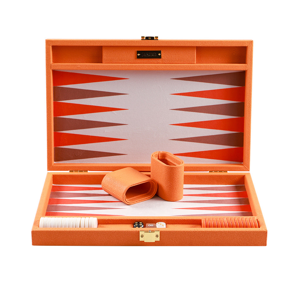 BACO Orange Coral Fish Medium Backgammon - bacobackgammon