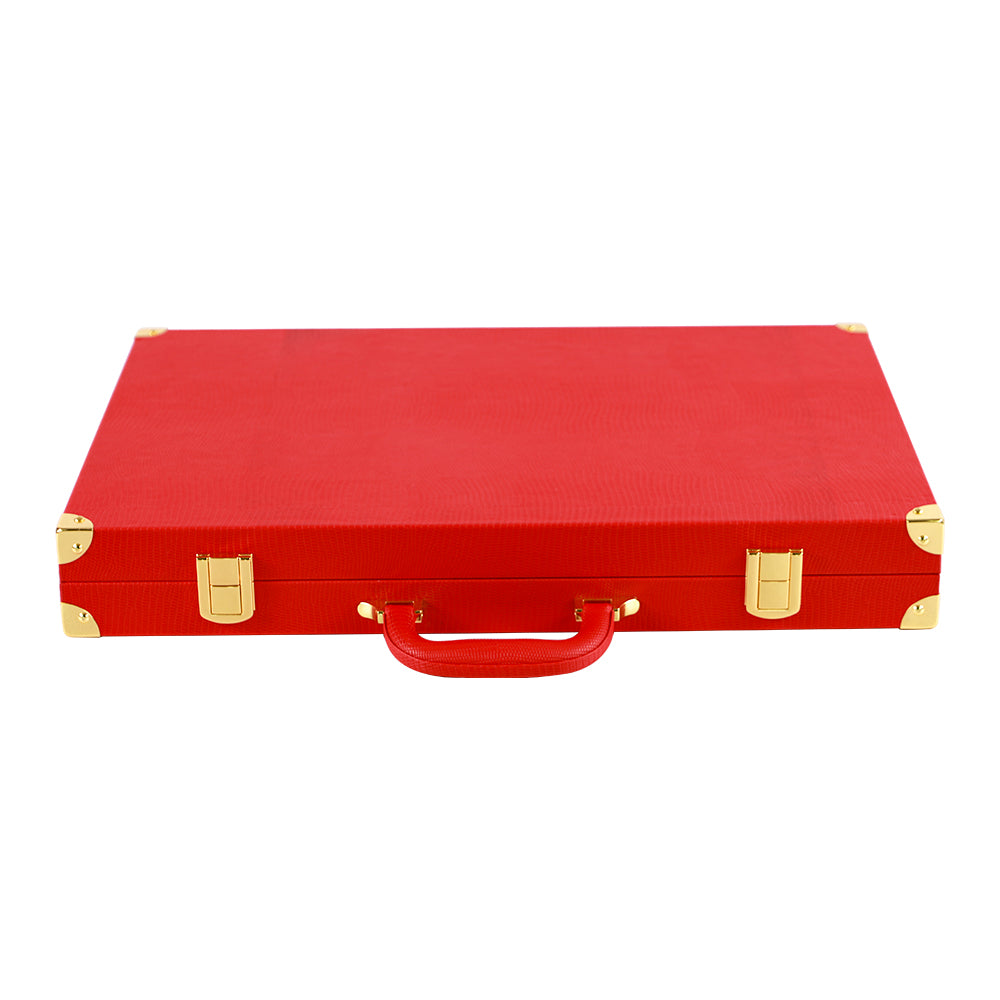 BACO Ruby Red Snake Large Backgammon - bacobackgammon