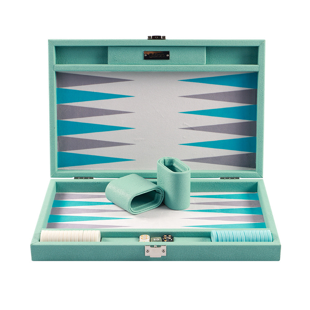 BACO Ocean Blue Stingray Medium Backgammon - bacobackgammon