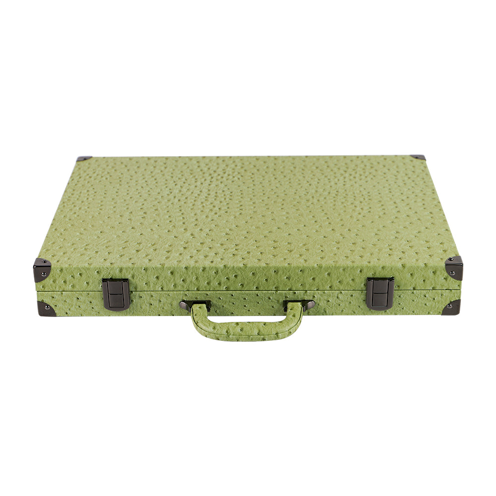 BACO Emerald Green Ostrich Large Backgammon