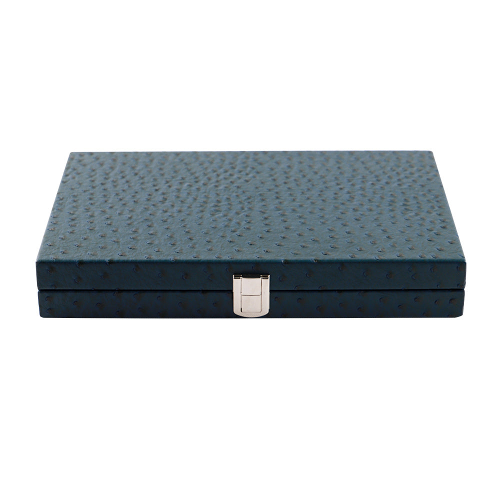 BACO Backgammon Marineblauer Strauß Mittel