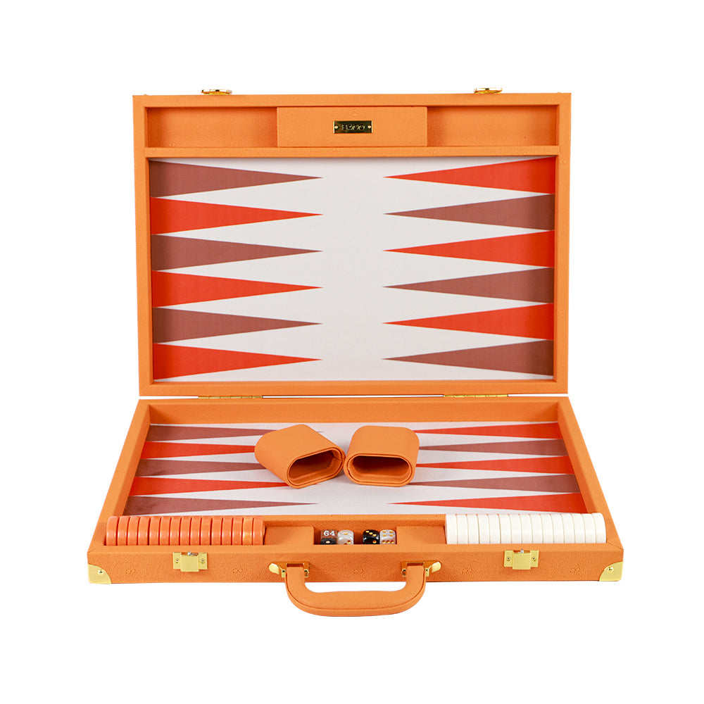 BACO Orange Coral Fish Large Backgammon - bacobackgammon