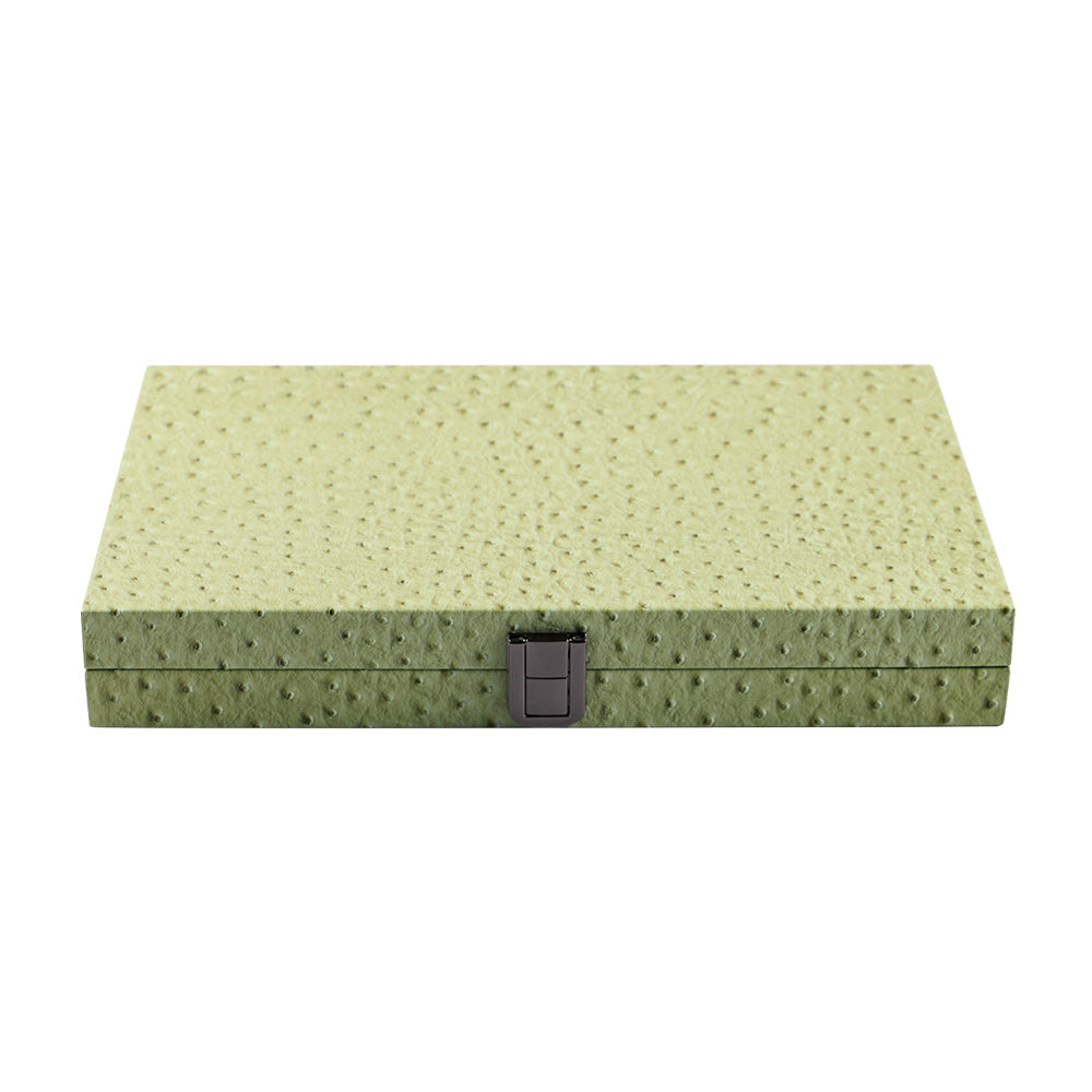 BACO Backgammon Vert Émeraude Motif Autruche-15inch
