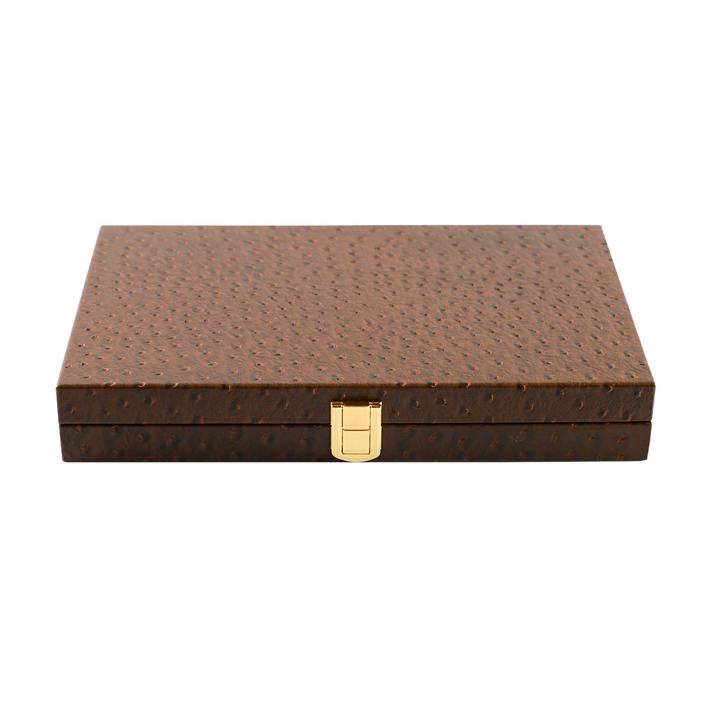 BACO Backgammon Walnussbraun Strauß Medium