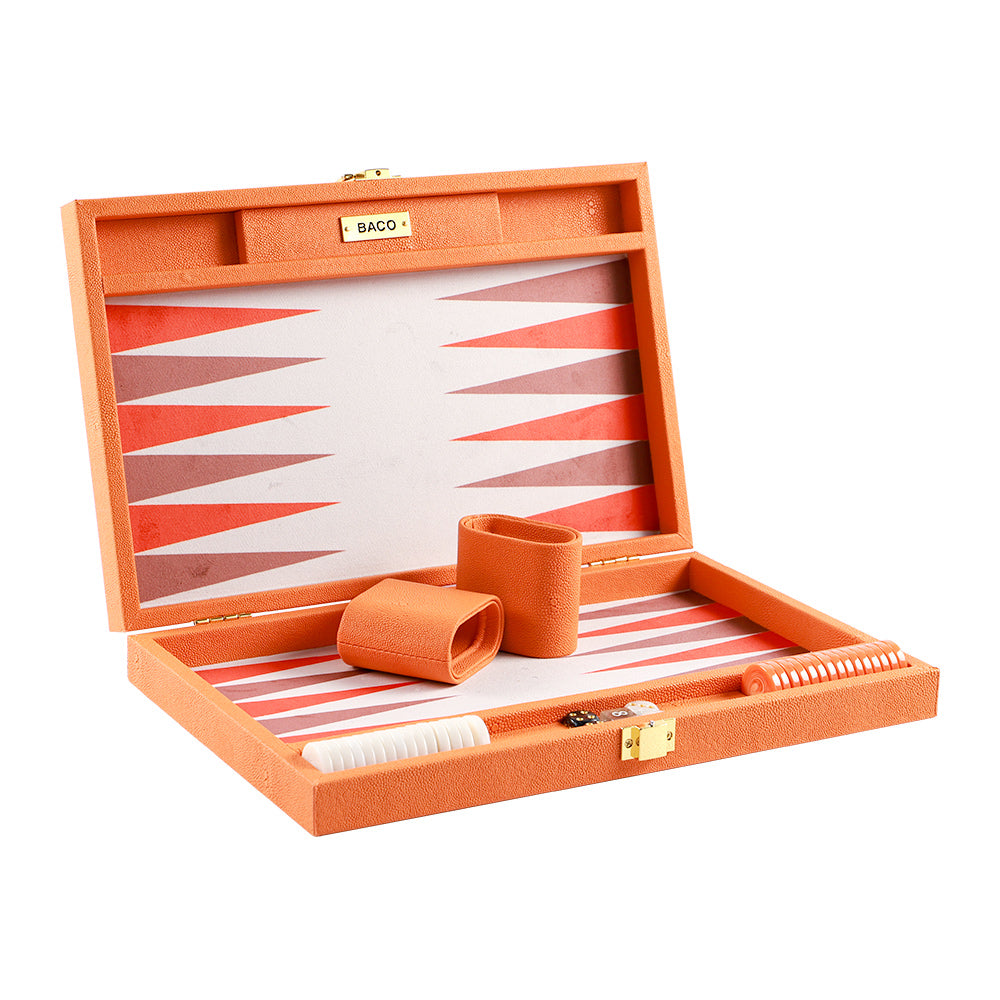BACO Orange Coral Fish Medium Backgammon - bacobackgammon