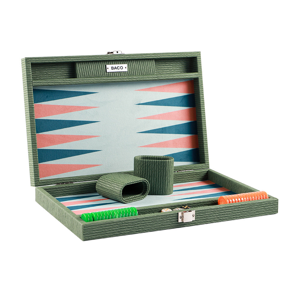BACO Green Vines Medium Backgammon - bacobackgammon
