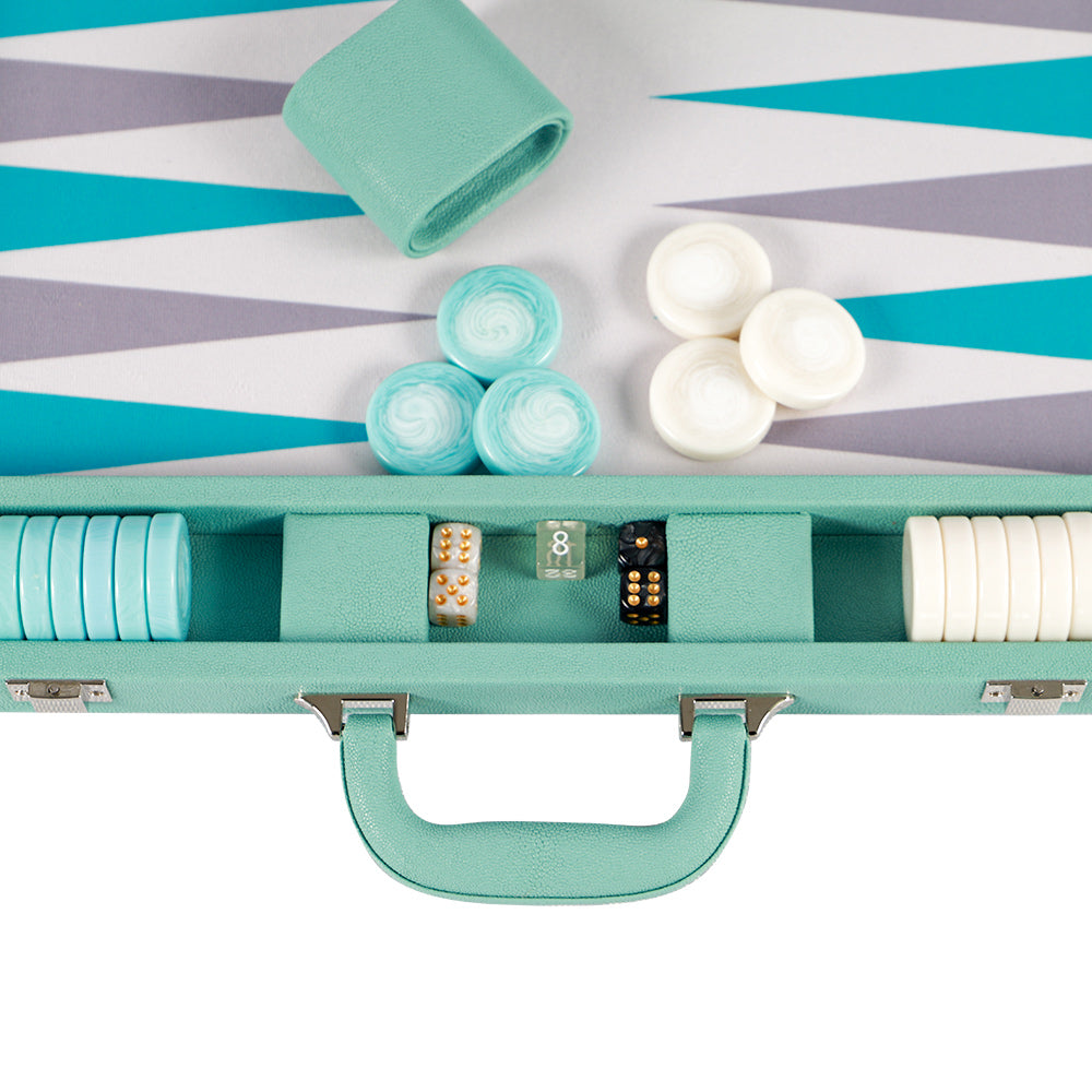 BACO Blue Coral Fish Large Backgammon - bacobackgammon