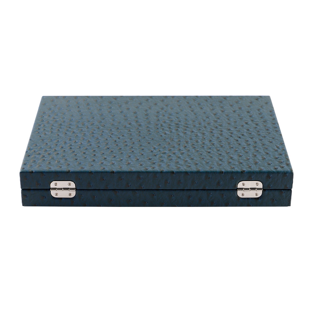 BACO Backgammon Marineblauer Strauß Mittel
