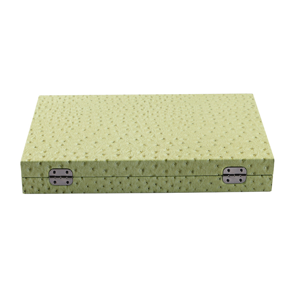 BACO Backgammon Vert Émeraude Motif Autruche-15inch