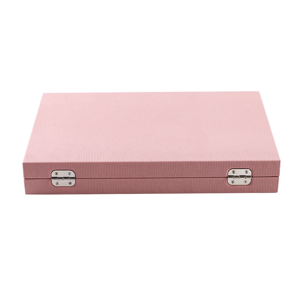 BACO Rose Pink Lizard Medium Backgammon - bacobackgammon