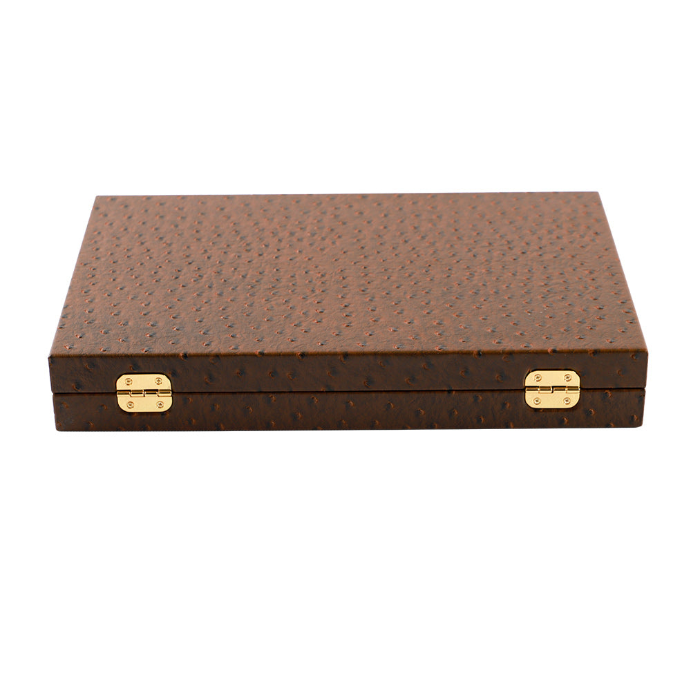 BACO Backgammon Walnussbraun Strauß Medium