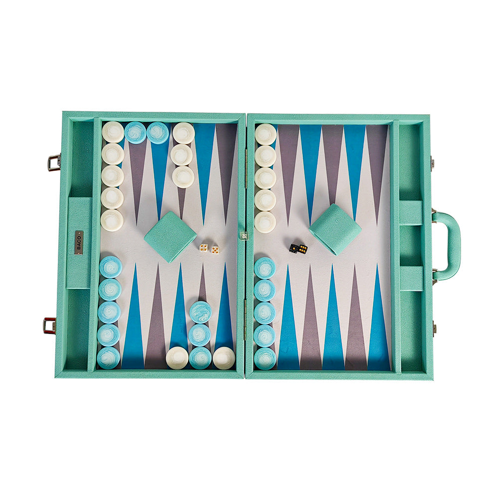 BACO Blue Coral Fish Large Backgammon - bacobackgammon