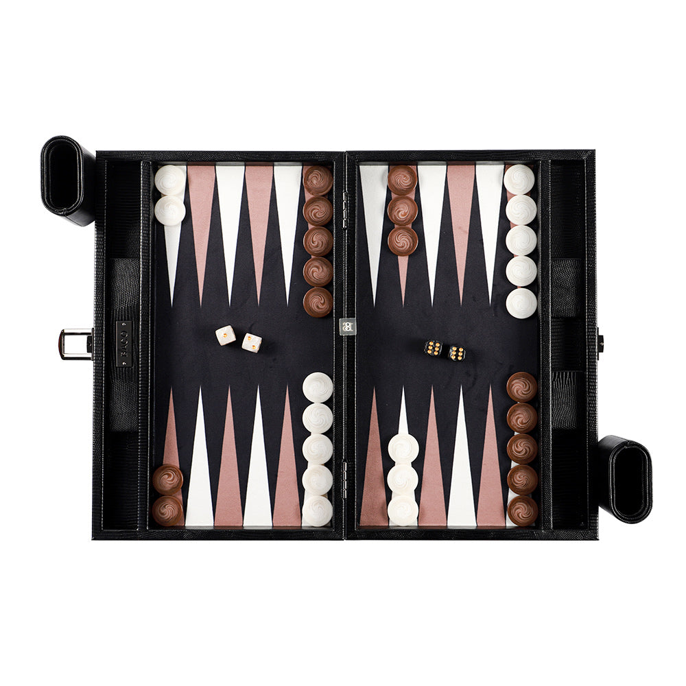 BACO Backgammon Jet Black Snake Medium