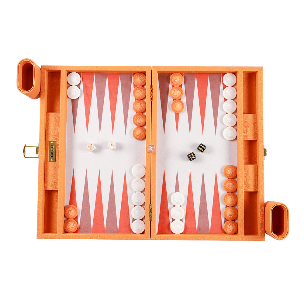 BACO Orange Coral Fish Medium Backgammon - bacobackgammon