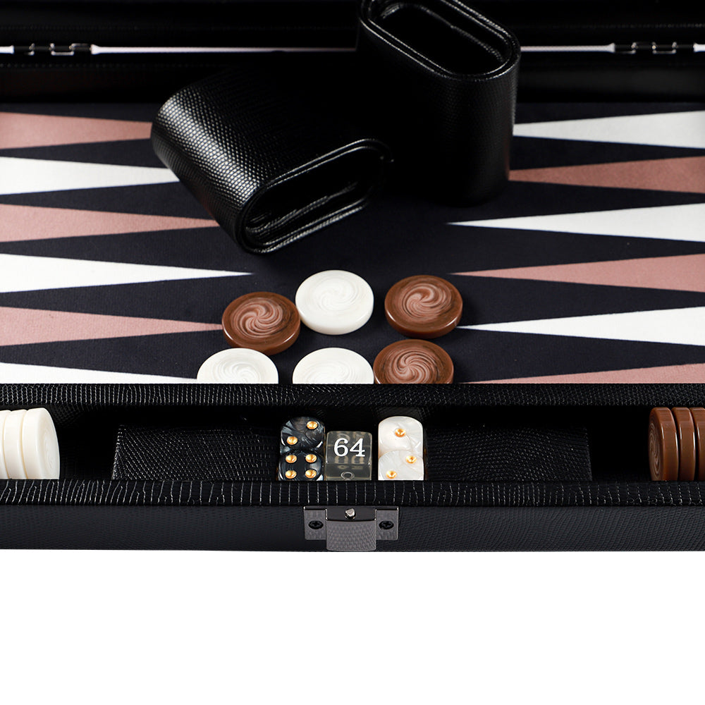 BACO Backgammon Jet Black Snake Medium