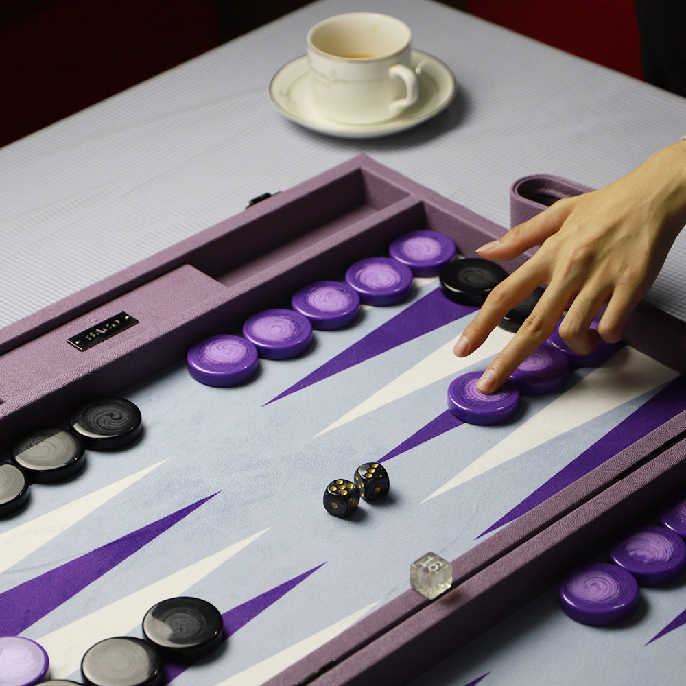 BACO Purple Coral Fish Large Backgammon - bacobackgammon