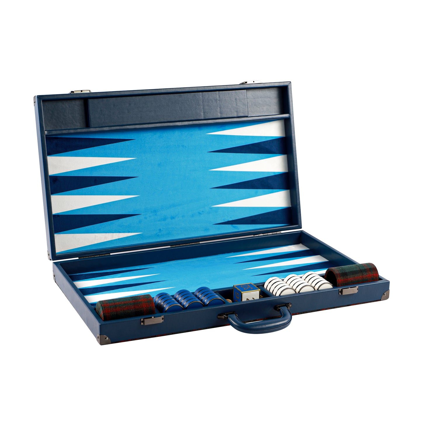 BACO Navy Blue Luxury Backgammon - bacobackgammon