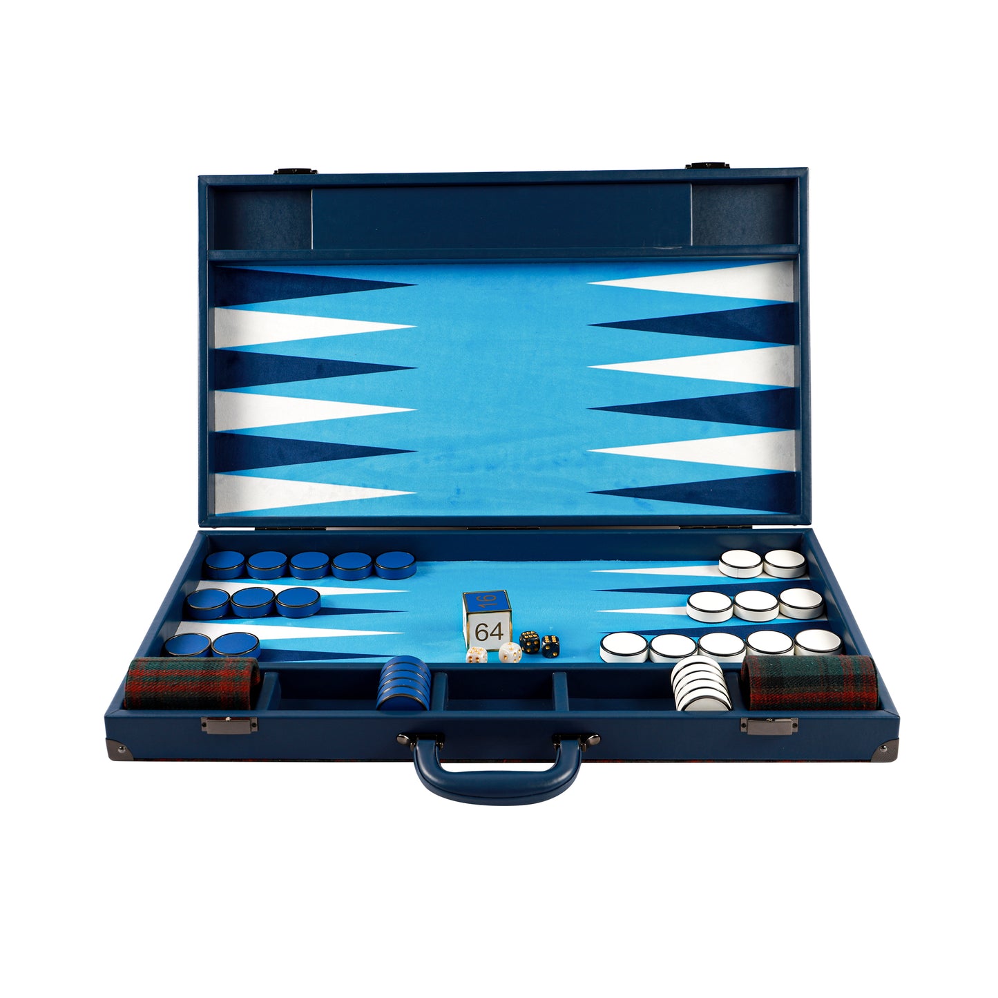 BACO Navy Blue Luxury Backgammon - bacobackgammon