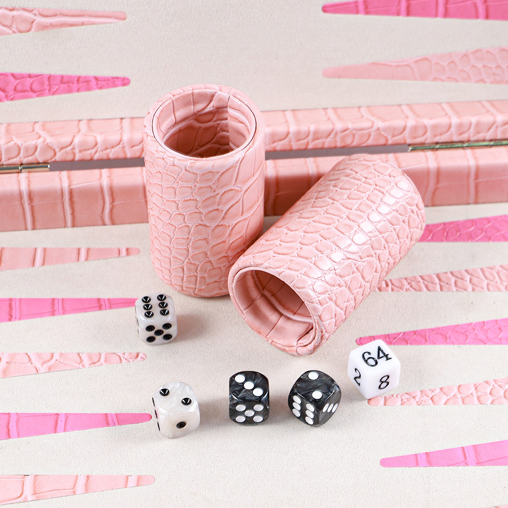 Pink Alligator Backgammon-15.7inches