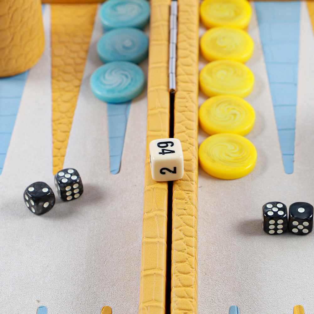 Yellow Alligator Backgammon-15.7inches