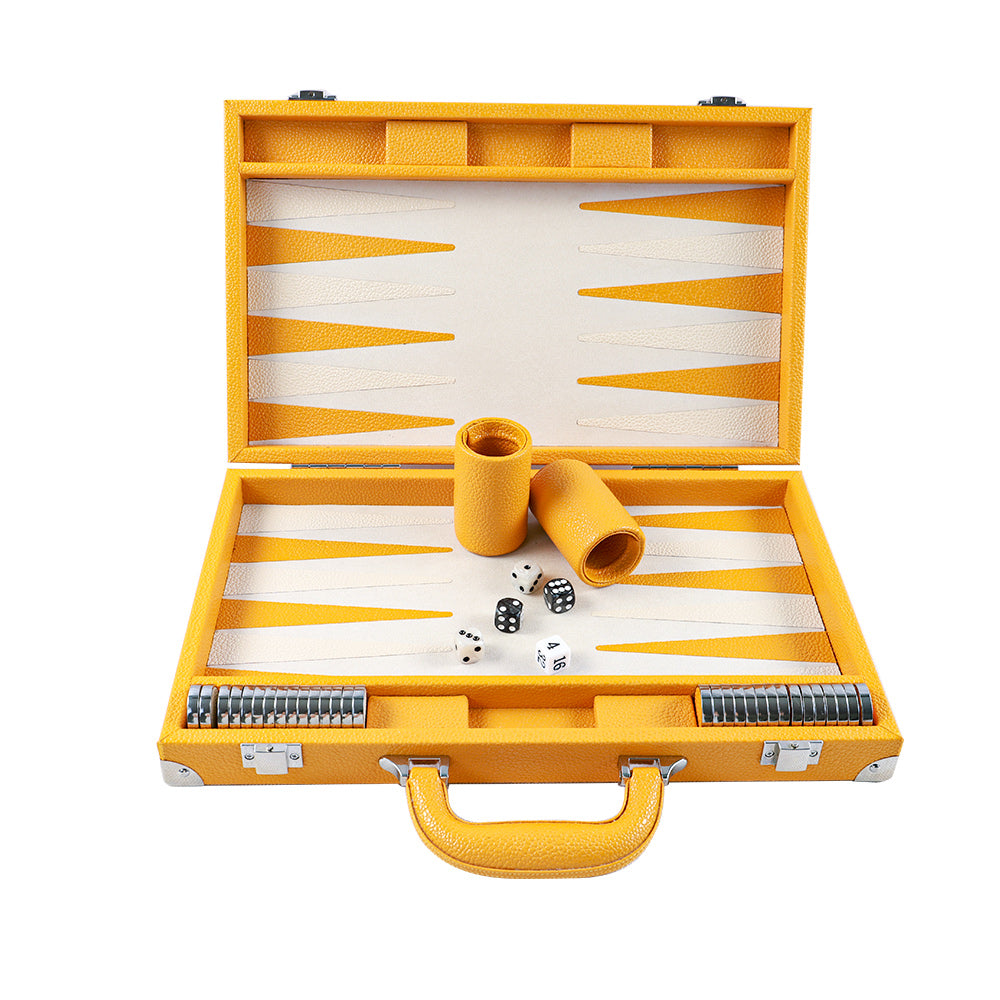 Yellow Coral Stingray Backgammon-15.7inches