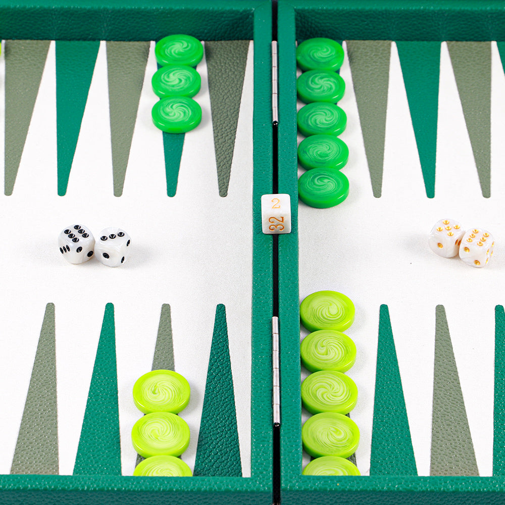 Green Coral Stingray Backgammon-15.7inches