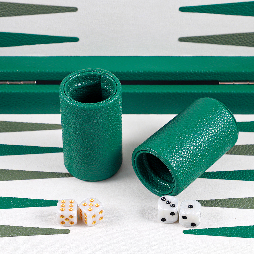 Green Coral Stingray Backgammon-15.7inches