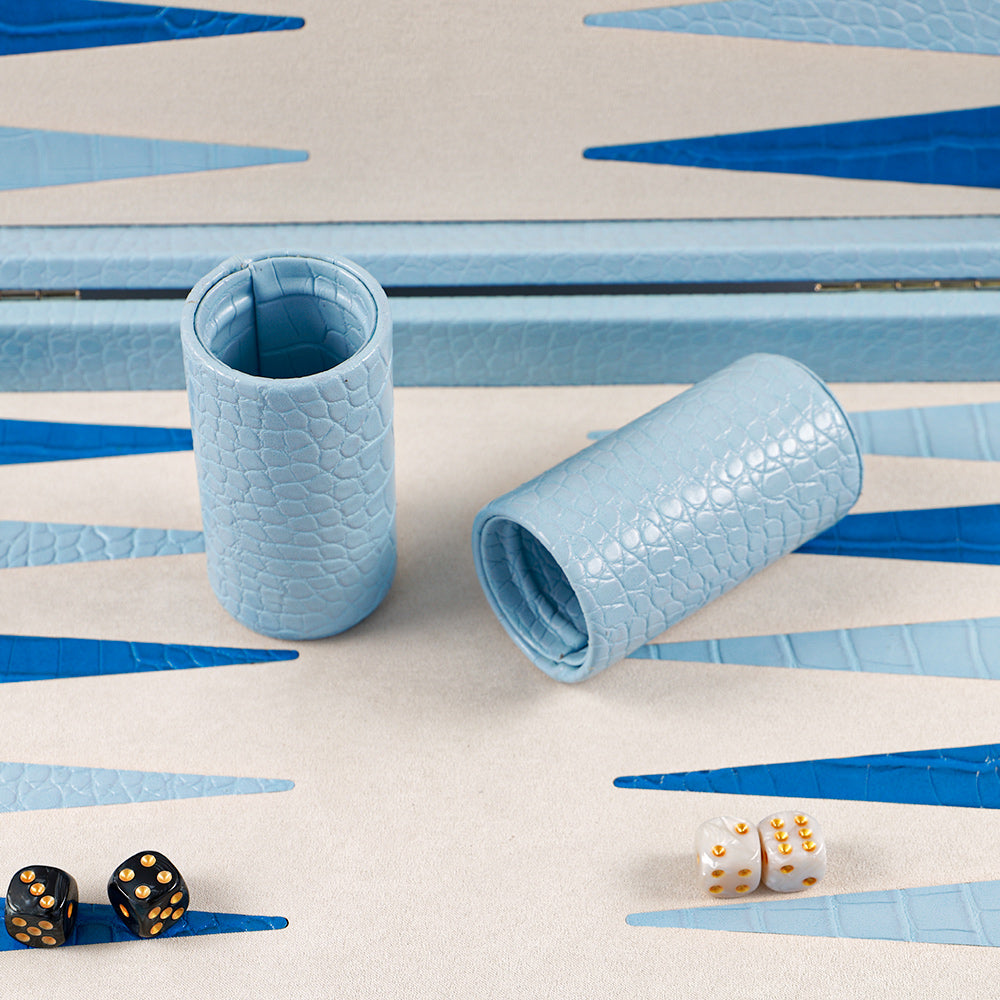 Blue Alligator Backgammon-20inches