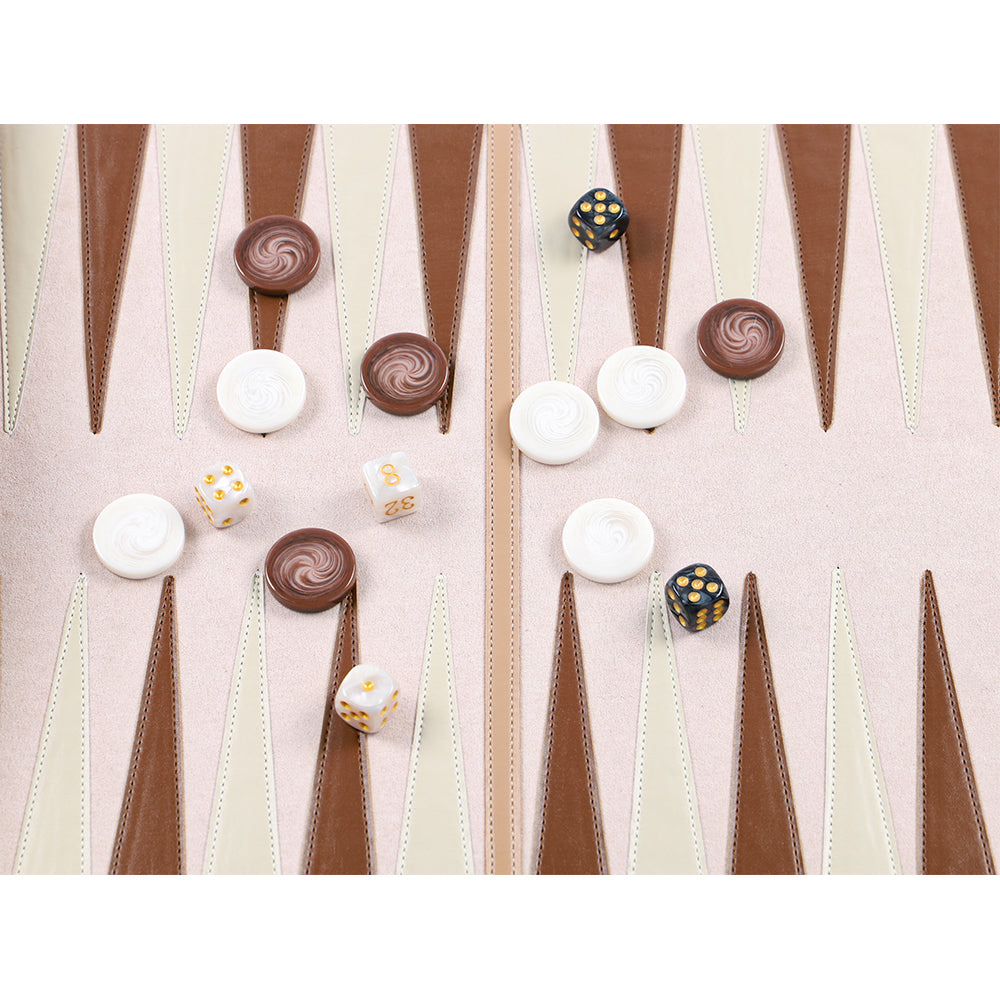 Roll Up Backgammon Travel Set-Brown - bacobackgammon