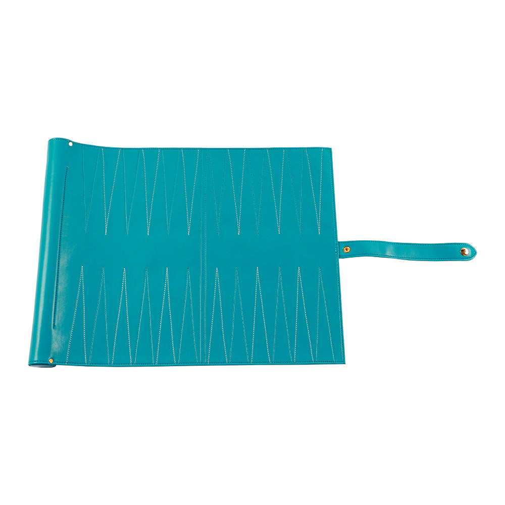 Roll Up Backgammon Travel Set-Green - bacobackgammon