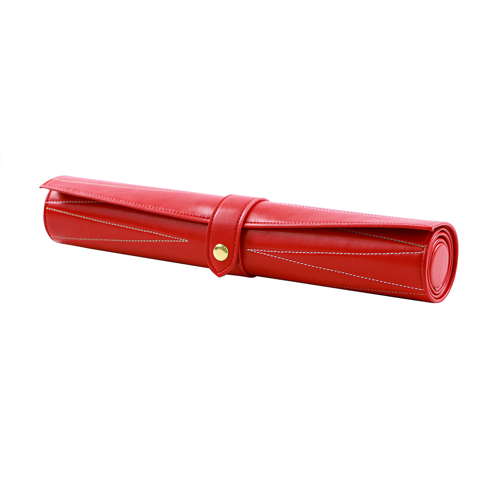Roll Up Backgammon Travel Set-Red - bacobackgammon