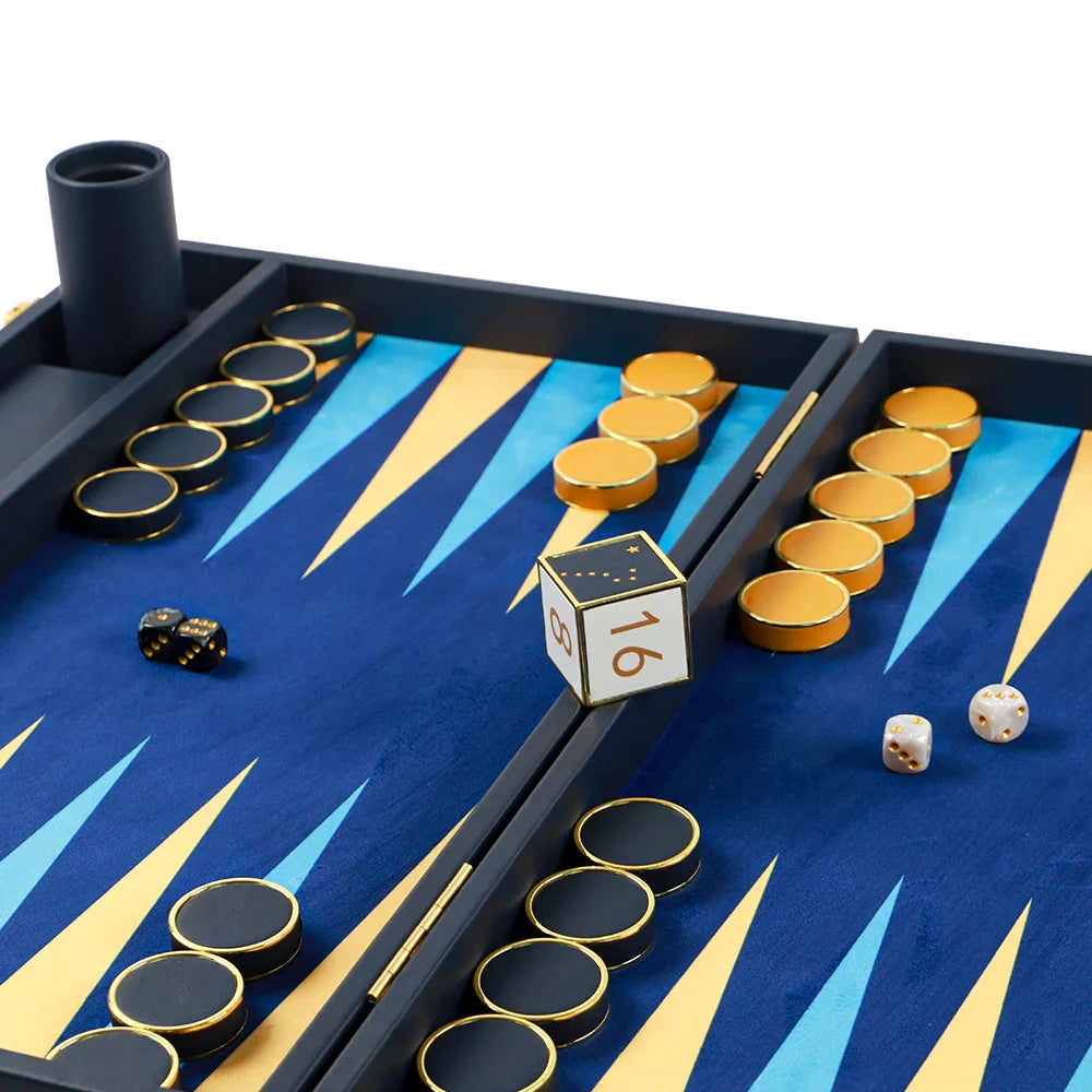 Detail of celestial blue vegan leather field on alaska flag board