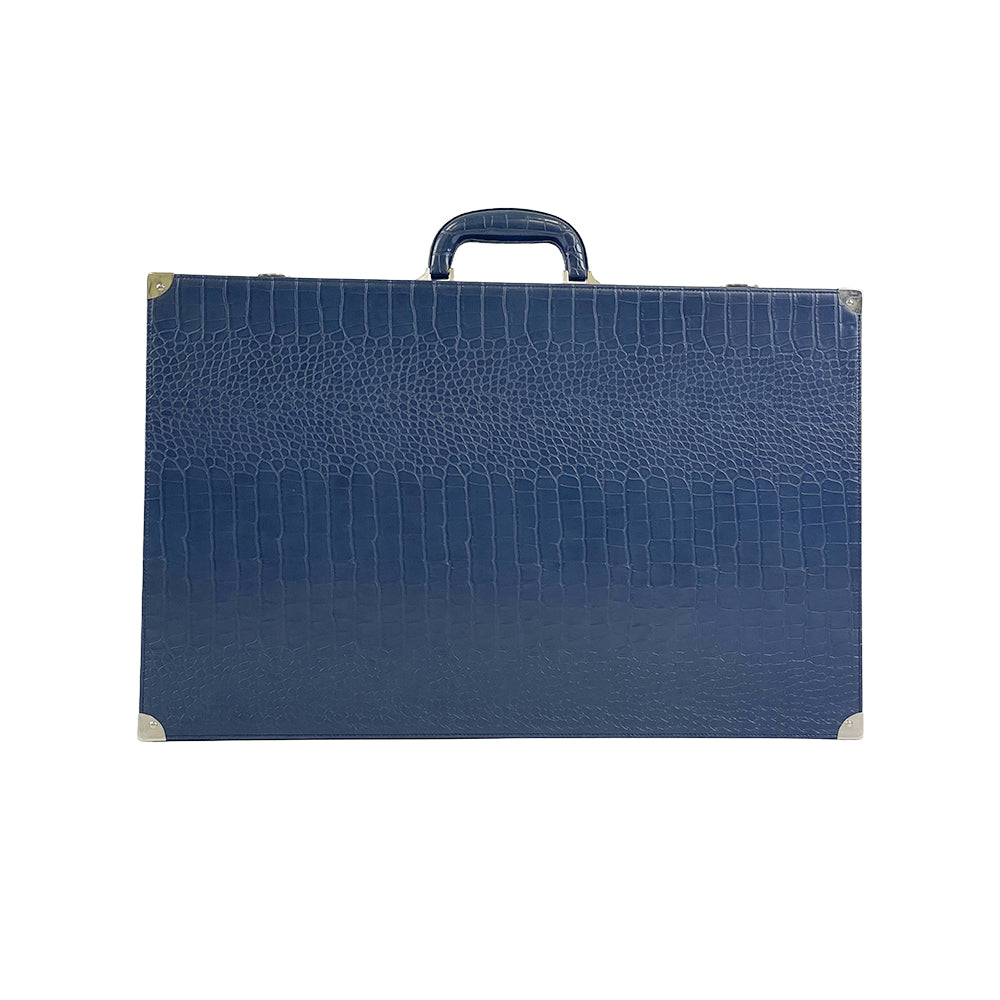BACO Midnight Blue Crocodile Luxury Backgammon-23inch