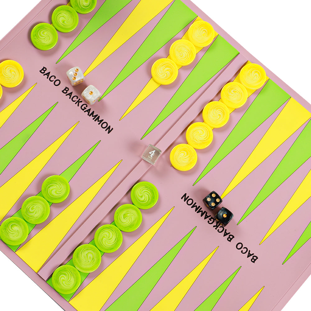 BACO Pink Washable Backgammon Roll - bacobackgammon