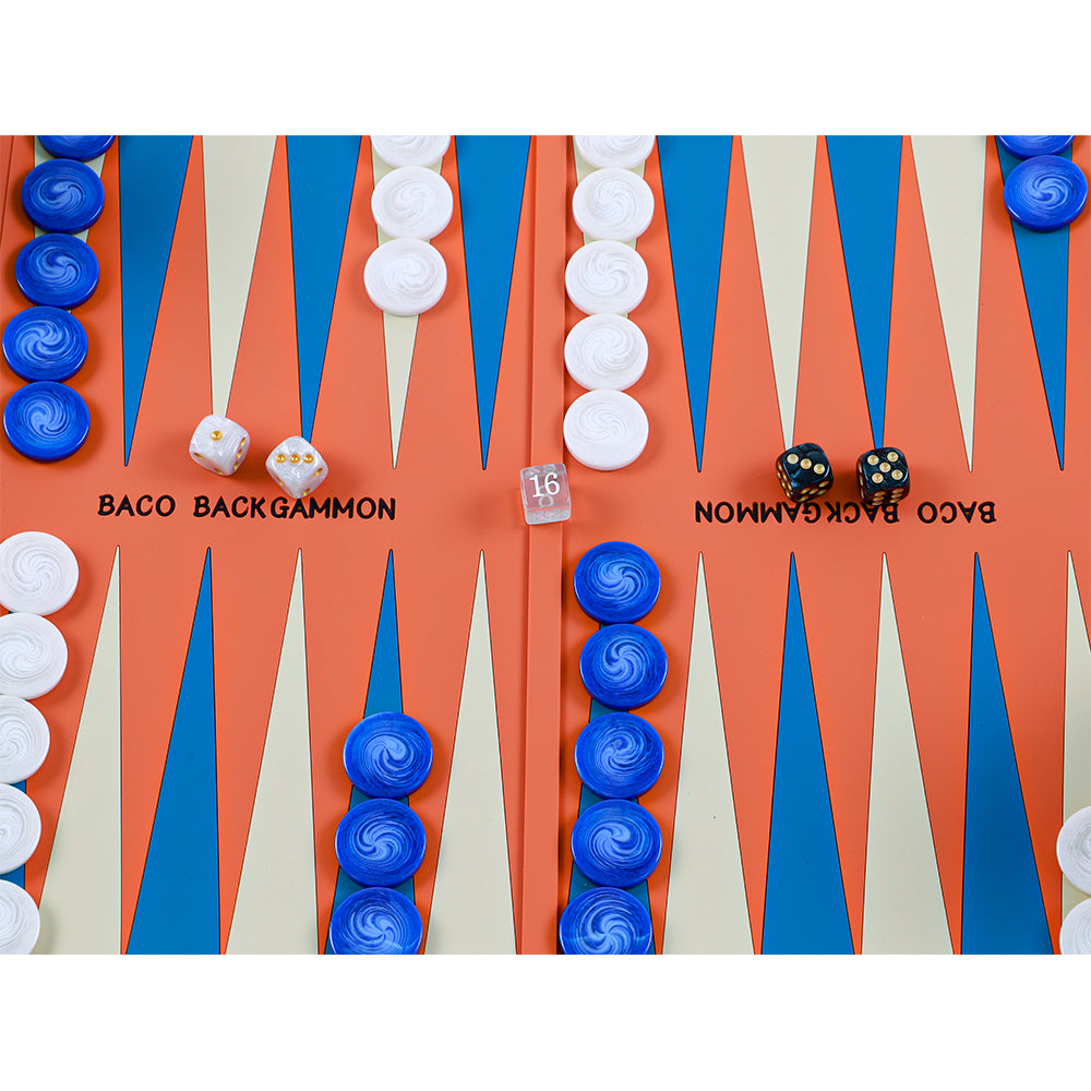 BACO Orange Washable Backgammon Roll - bacobackgammon