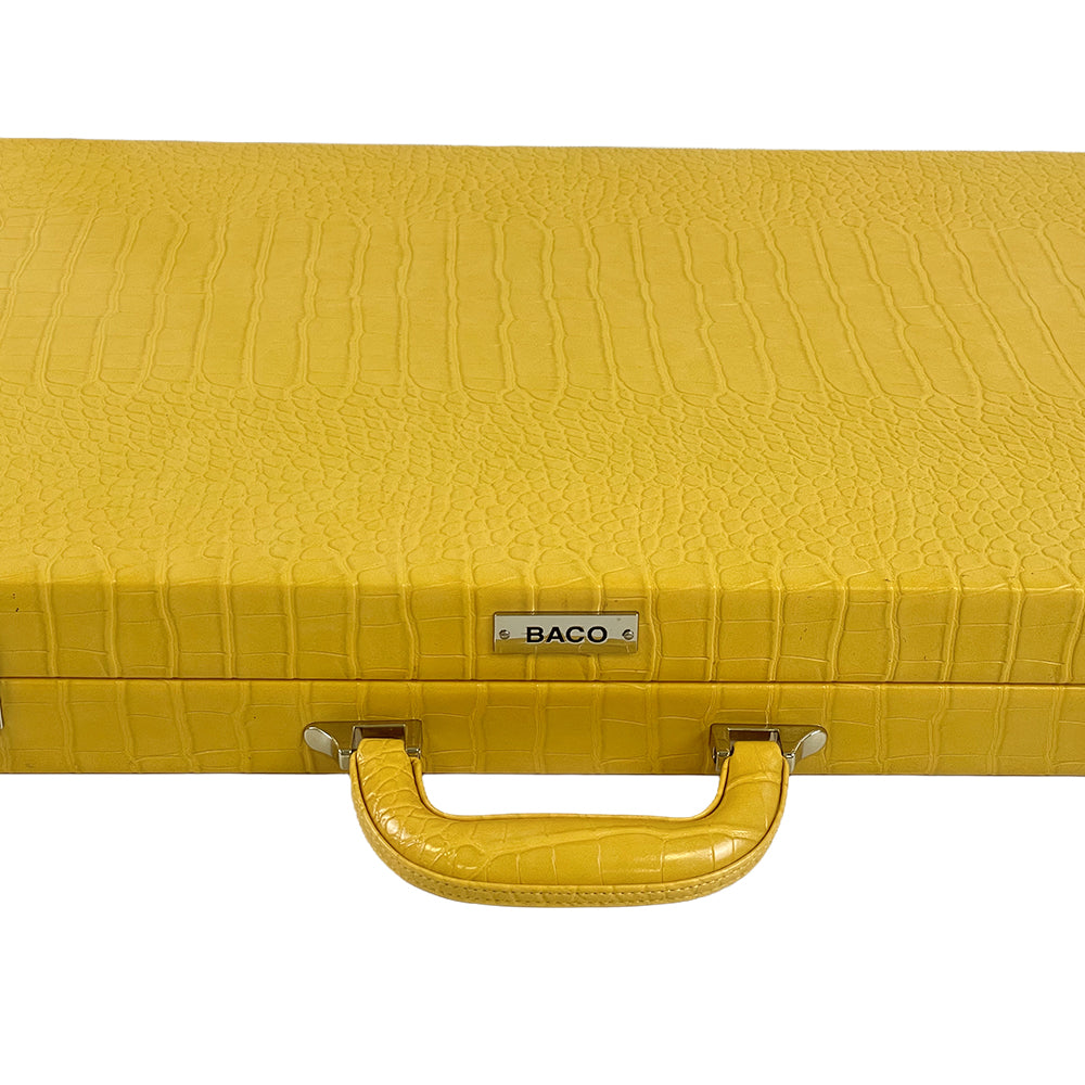 BACO Golden Crocodile Luxury Backgammon-21inch