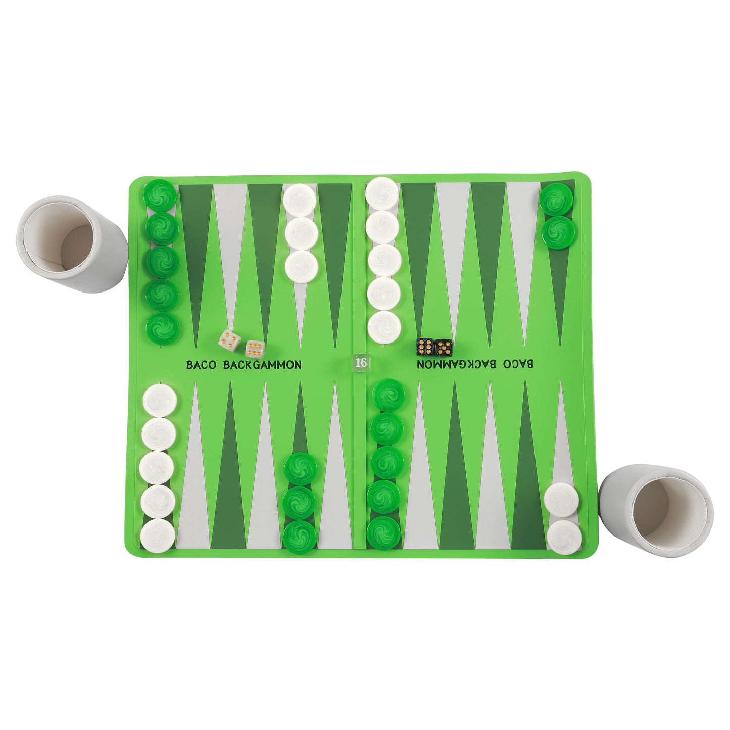 BACO Green Washable Backgammon Roll - bacobackgammon