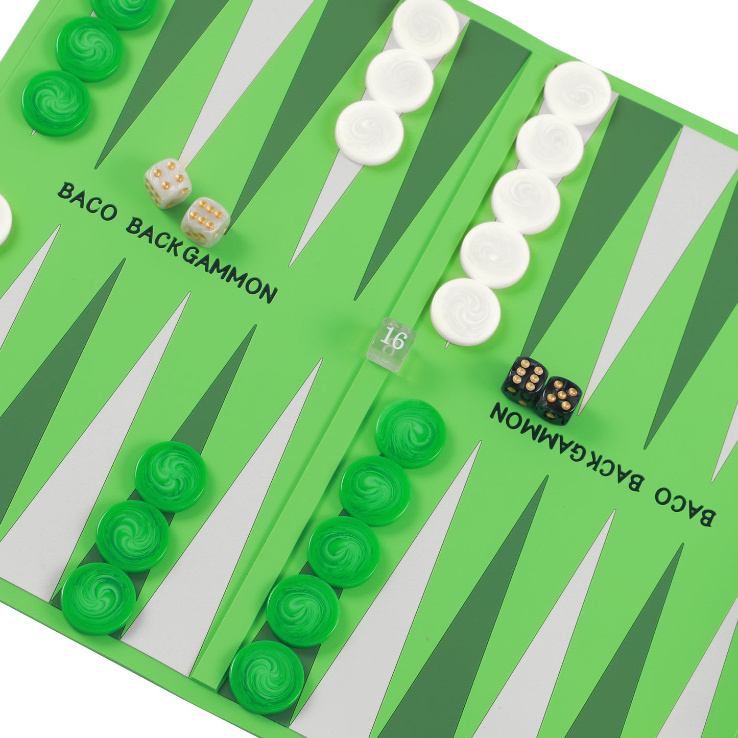 BACO Green Washable Backgammon Roll - bacobackgammon