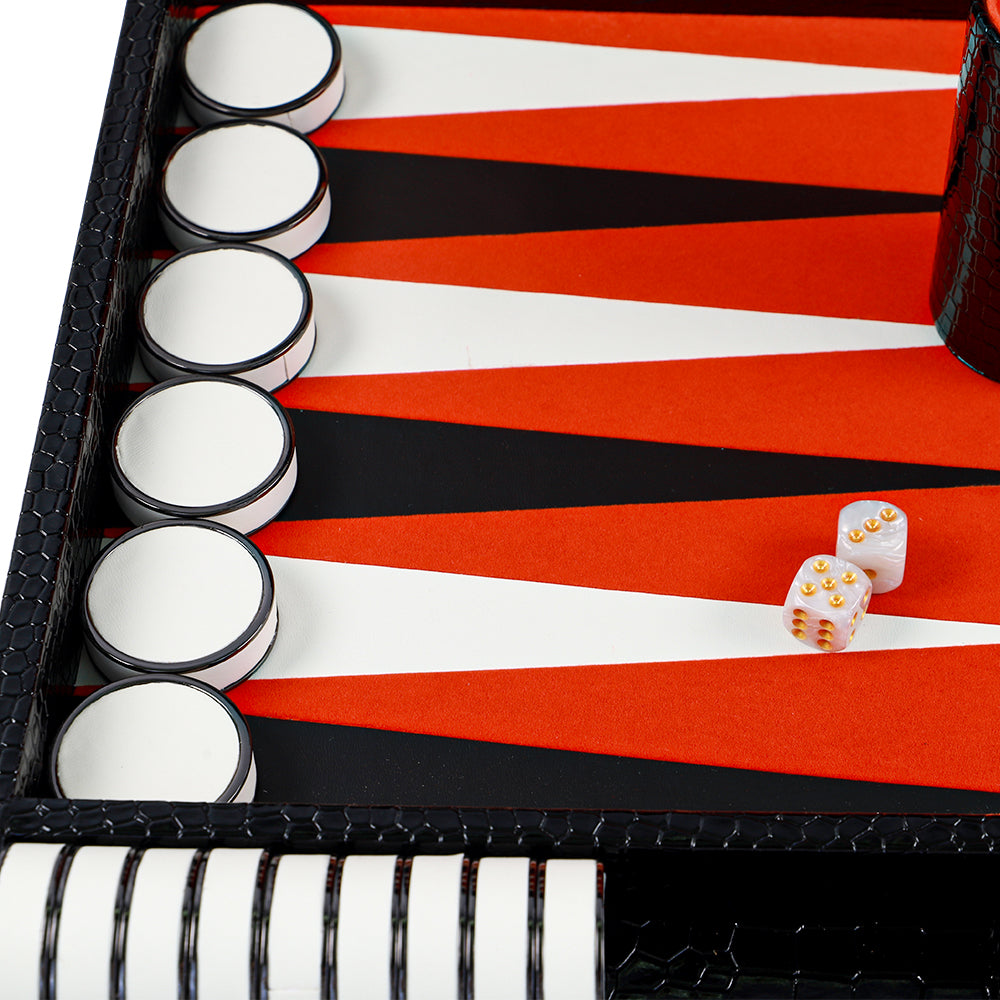 BACO Backgammon Schwarz Luxus