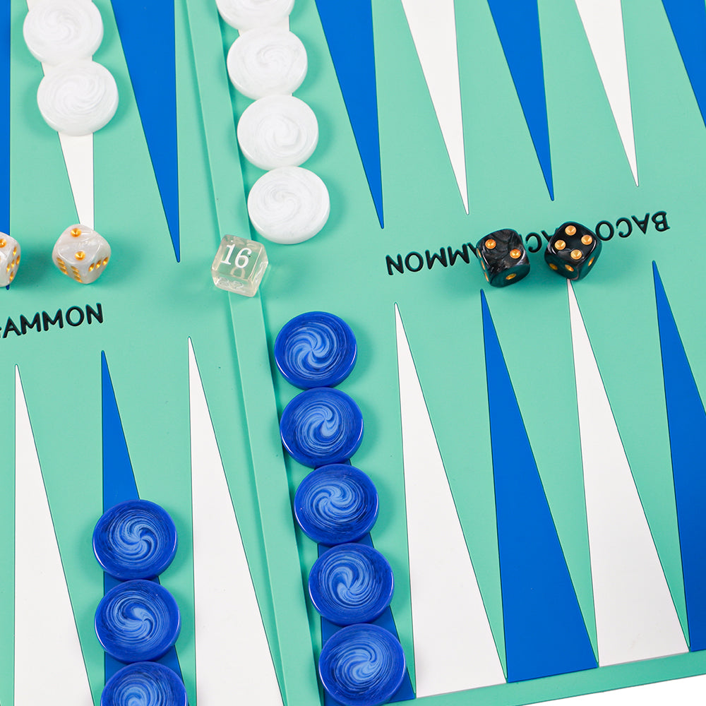 BACO Blue Washable Backgammon Roll - bacobackgammon