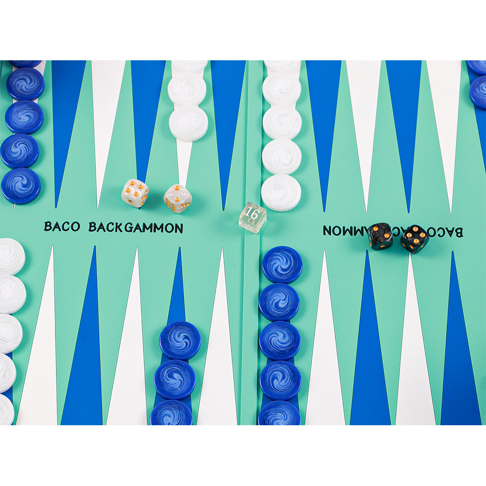 BACO Blue Washable Backgammon Roll - bacobackgammon