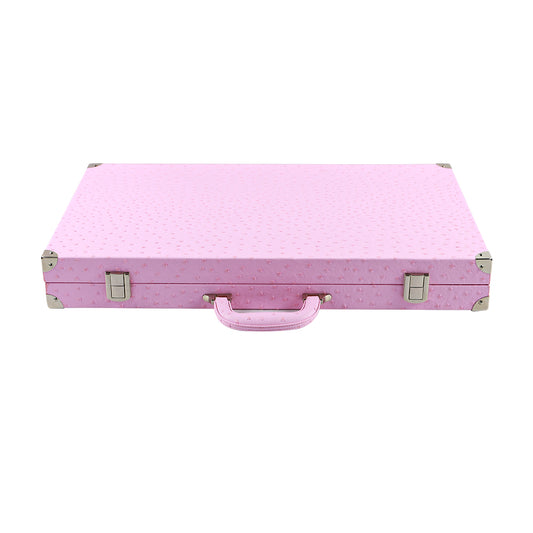 BACO Pink Ostrich Backgammon-21inches