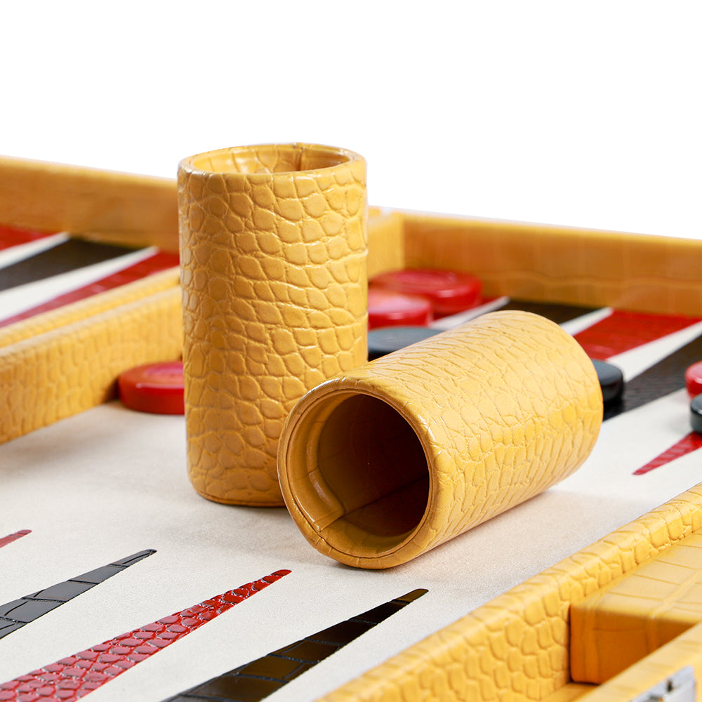 BACO Yellow Alligator Backgammon-21inches